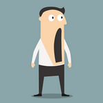 ungläubig die Augen