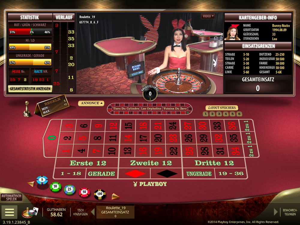 Roulette mit Live Croupiers